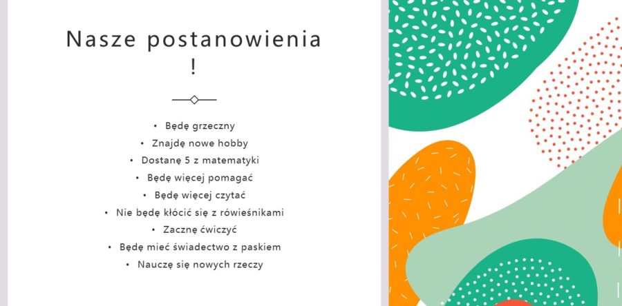 Nasze postanowienia noworoczne :)